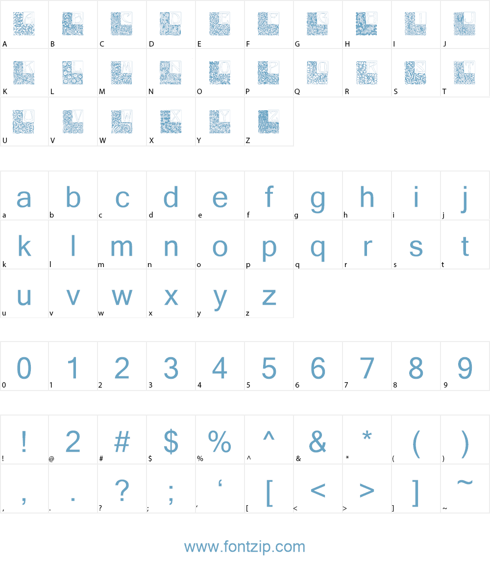 Art Nouveau Initials Font Character